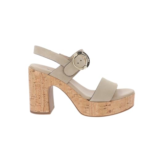 Sandali con tacco alto confortables en cuir véritable fini Ivory de luxe
