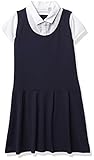 The Children's Place Girls' Uniform Ponte Knit 2 In 1 Dress Tidal S (5/6)