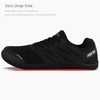ASITVO Wide Men's Barefoot Zero Drop Sole Minimalist Width Toe Box Walking Shoes Sneakers Size 10.5 TPU No-Sew Upper Cross-Trainer Trail-Running Shoes Black 44