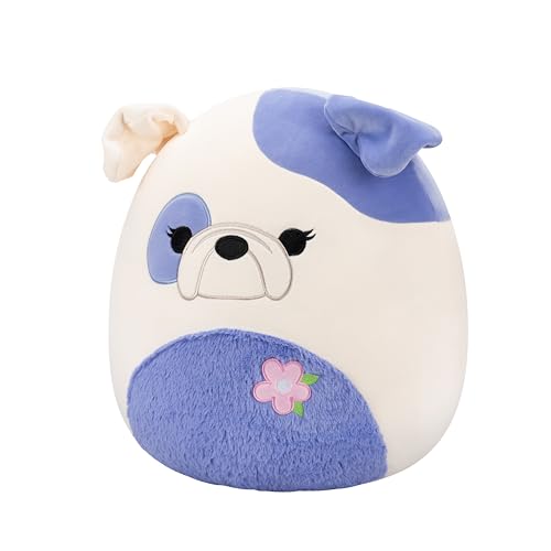 Image of Squishmallows Original 14in Galina The Cream and Periwinkle Bulldog - Official Jazwares Easter Plush (Large)