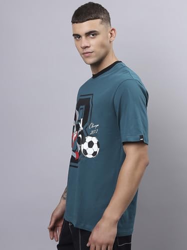 Bewakoof Official Looney Tunes Merchandise Bugs Bunny Men's 100% Cotton Graphic Print Oversized Fit Round Neck T-Shirt