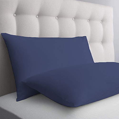 Image of YRM Bedding's - Egyptian Cotton Pillow Cases 400-TC Premium Hotel Quality 2 - Pcs Pillow Covers (17 inch x 27 inch) - Medium Blue Color