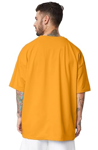 LEOTUDE Men's Cottonblend Half Sleeve Oversized T-Shirt for Man