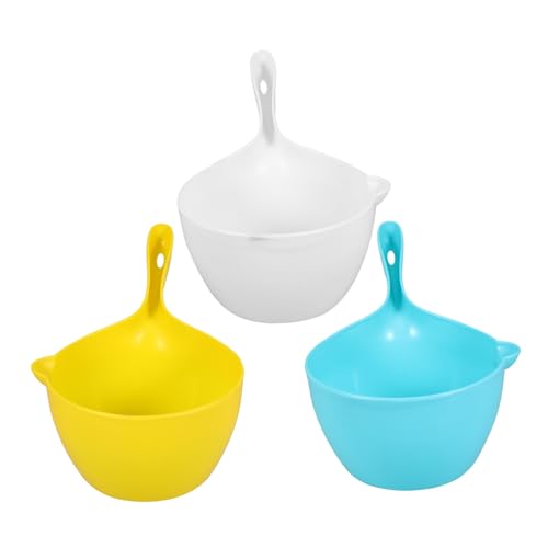 ELAYARD Cucharón De Agua De Plástico Grueso 3 Piezas Para Cocina Baño Regar Plantas Utensilios Domésticos Versátiles