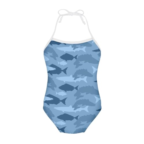 Image of ELEQIN Cartoon Animal Cute Girls One Piece Swimsuit Adjustable Swimwear for 3Y-10Y