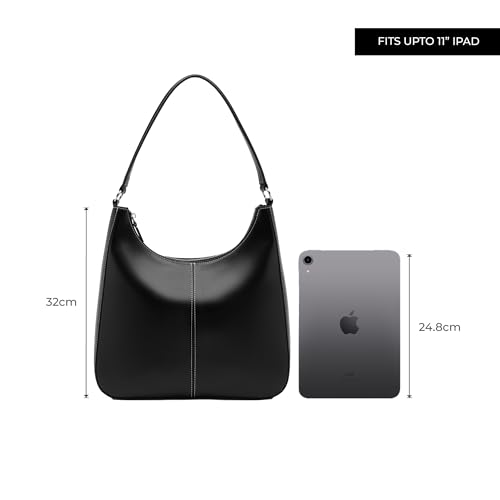 Image of Miraggio Juno Hobo Bag | Women Shoulder Bag For Office Travel | Gift Items For Women | Solid Hobo Bags