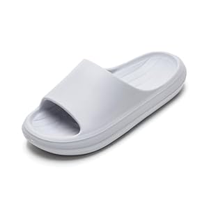 Anmerl Slides for Women and Men, Soft Comfortable Sandals for Indoor and Outdoor, Lightweight Thick Non Slip Sole Bathroom Shower Shoes Slippers