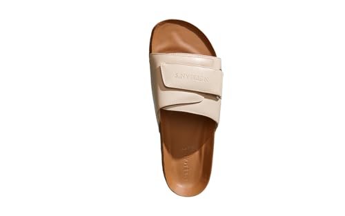 Image of Neeman's Cork Slides for Men | Sliders for Boys | Adjustable Strap Open Toe Chappal | Lightweight Comfortable Flexible Soft Cushioned Slides | Stylish & Fashionable