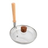 Zerodeko 1 Set Oyakodon-pfanne Mit Deckel: Japanischer Omeletttopf Mit Vertikalem Holzgriff – Antihaftbeschichtete Eierpfanne – Mini-bratpfanne Für Die Japanische Küche