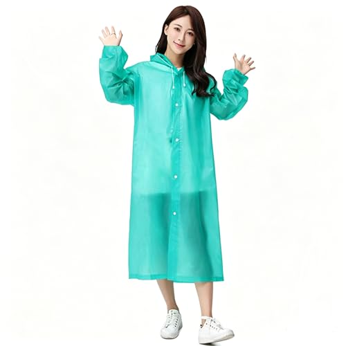 KELINFONG 2 Pack Womens Rain Coat with Hood, Eva Emergency Reusable Waterproof Rain Coats for Hiking,Outdoor,Travel,Camping - image 1