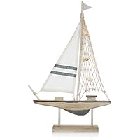 com-four® 2X velero Decorativo marítimo de Madera en ...