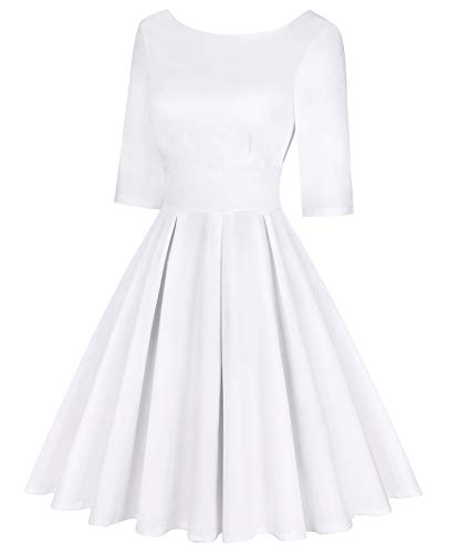 Image of MINTLIMIT Women's 1950s Retro Vintage Cocktail Party 3 /4 Sleeve Swing Dress
