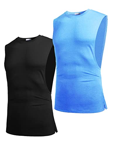 Image of COOFANDY Men Workout Tank Top 2 Pack Gym Bodybuilding Sleeveless Muscle T Shirts