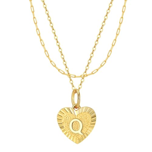 Collier court argent et pendentif cœur gravé lettre A-Z doré : fini les cadeaux sans âme