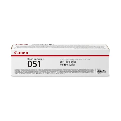 Canon Genuine 051 Black Drum Cartridge Compatible with LBP162dw, MF260 Series