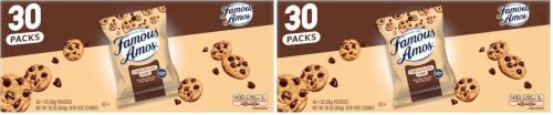 Image of Famous Amos Original Recipe Chocolate Chip Bite-Size Cookies, 60 Pack Box, 30 oz