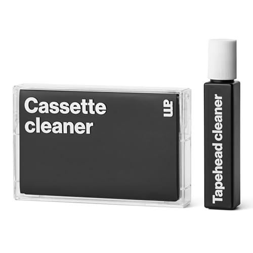 am Tape Head Cleaner Cassette | Compact Cassette Cleaning Kit with 20ml Solution for Better Sound & Longer Life | Audio Cassette Player Maintenance