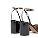 Agodor Women's Chunky Block High Heels Split Toe Pumps Ankle Strap Slingback Heels Tabi Shoes Comfort Dress Heeled Sandals Black US8.5