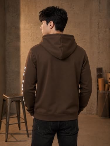 Image of Men's Graphic Zipper Hoodie | Full Sleeve Hooded with Kangaroo Pocket & Drawstring Hood | Casual Regular Fit for Winter, Travel & Everyday Wear