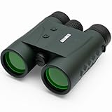 10x42 1640 Yards Laser Rangefinder Binoculars for Hunting Shooting and Golf with Bright HD LCD Fast and Accurate +/1 yd. Ranging Green