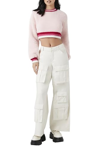 Forever 21 Women's Cropped Fuzzy Knit Sweater4