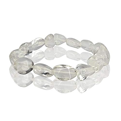 Bracelet en pierre de quartz clair véritable de la marque Aport pour lithothérapie