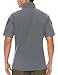 TACVASEN Tactical Shirt for Men Short Sleeve Combat Shirt 1/4 Zip Military with Pockets Soft Army Pullover Shooting Training Security Light Grey 2XL
