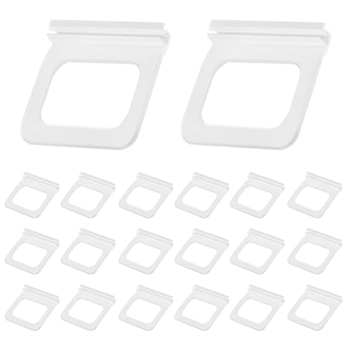 Window Screen Pull Tabs 20 Pack Clear Hollow Flat Spline Channel Pull Lift Tabs Replacement Repair Clips Kit Window Screen Frame Center Brace Privacy Screen Mounting Tabs