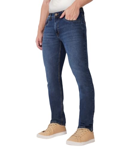 Image of i'sol Men's Tapered Slim Fit Comfortable Mid Rise Stretchable Jeans