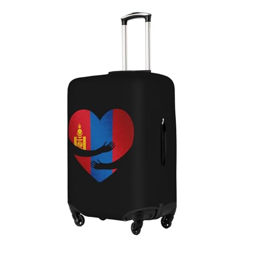 Travel Luggage Cover Mongolia Mongolian Flag Heart Fashion Washable Baggage Suitcase Protector Fit For Luggage Medium2