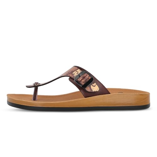 Image of WALKAROO Women's Fashion Sandals with Cushion Sole, Toe Seperator, Broad Straps and Lightweight - WE2349