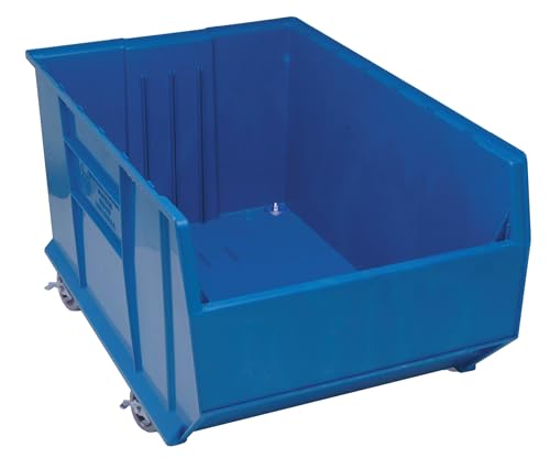 Image of FSE 373-QUS998MOBBL Hulk 36 inch Container, Mobile, 35-7 /8 inchL x 23-7 /8 inchW x 20-1 /2 inchH, high Impact Stackable, autoclavable up to 250F, Blue