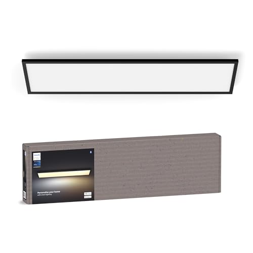 Philips Hue White Ambiance Aurelle Smart LED Panel Light [120x30cm - Black] for Indoor Home Smart Lighting Wall Ceiling Bedroom Livingroom New Generation