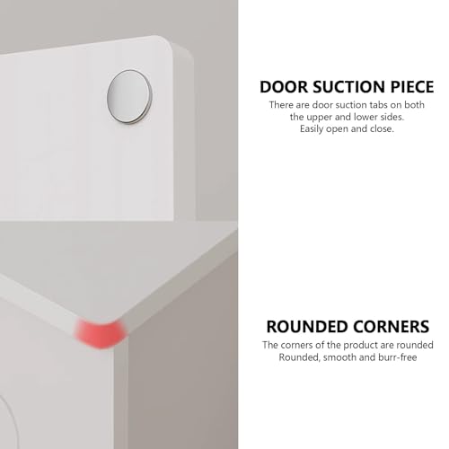 Cubierta de radiador moderna mdf con estante y 2 puertas blanco 8