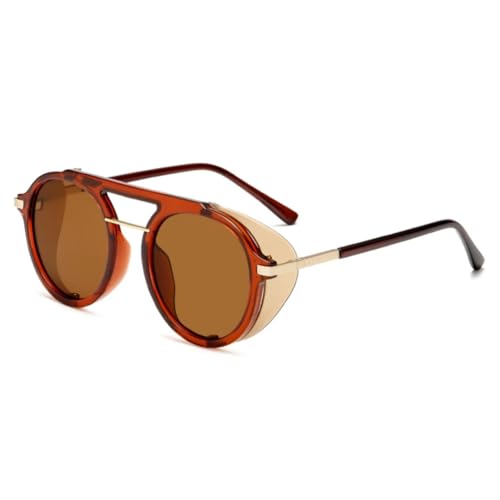 Lunettes de soleil Steampunk à verres ronds pour une protection UV400 totale en ville