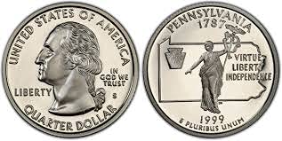 1999 S Pennsylvania Statehood Silver Proof Quarter PF1