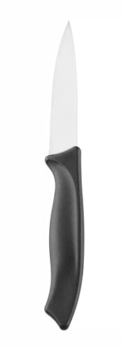 HENDI Cuchillo pelador, hoja puntiaguda, cuchillo mondador, cuchillo de cocina para pelar frutas y verduras, cuchillo puntilla, cuchillo torneador, 195x21x(H)15mm, acero inoxidable, PP, negro