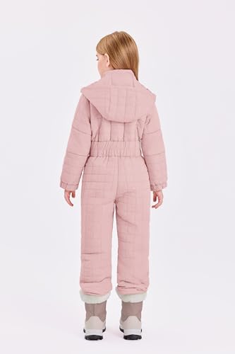 Image of Haloumoning Kid Snowsuit Girls Hooded Waterproof Insulated Ski Suit