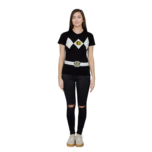 Power Rangers Black Costume T-Shirt(Black,Small)
