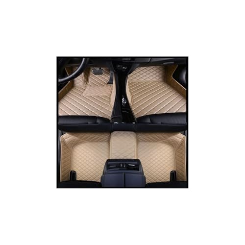MCGFSDO VW Golf 5 MK5 2004 2005 2006 2007 対応カーフロアマット カーペット ラグ フットパッド 内装アクセサリー(Beige,Left hand drive)
