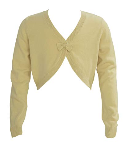 Ms Purple Girls' Cropped Bow Cardigan