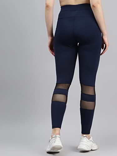 Image of BLINKIN Women's & Girl's Gym Wear Skinny Fit Mid Rise Tights Track Pant With Mesh Insert & Side Pockets : Ideal For Active Wear, Yoga & Workout - The Ultimate Gym Pants (6081)