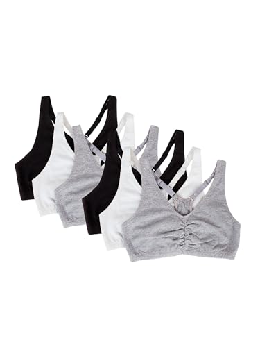 Image of Fruit of the Loom Women's Adjustable Shirred Front Racerback Sports Bra Multi Packs!