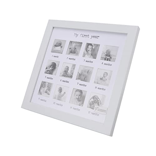 Ozgkee Newborn Baby Picture Frame My First Year Frame Baby Photo Frame 12 Month Baby Keepsake Frames Monthly Milestone Desktop Picture Frame For Photo Memories Baby 1St Birthday Mothers Day Gift #TOP5