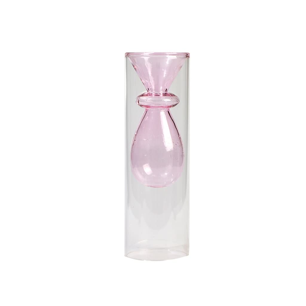Vase en verre transparent Lily et Jacinthe pour arrangement de fleurs et décor de table
