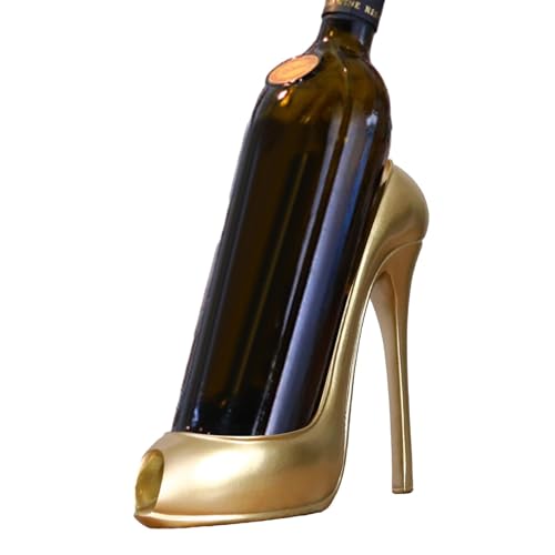 Portabotellas de vino - Vino de tacón alto, botellero individual, sostenedor de vino | Estante de vino elegante para zapatos de tacón alto, portabebollas de vino, bodega, botellero para bodas