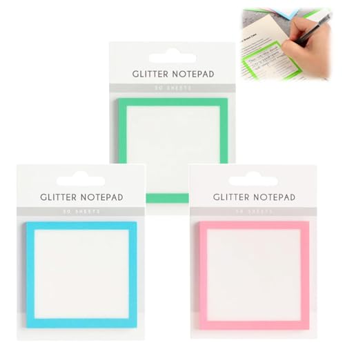 Notes adhésives à paillettes 150 feuilles repositionnables pour fournitures scolaires