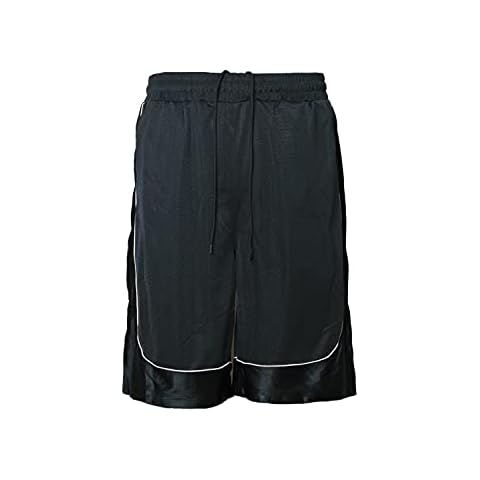 Mersenne Men's Mesh Shorts Pockets Lightweight Basketball Running Big&Tall Size S-5XL (XL, MS91_Black) Cover