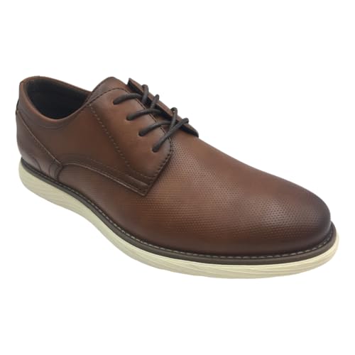 Men's Classic Oxford Dress Shoes, Black Leather, Casual Business Style with Mesh Lining, Comfortable Sole