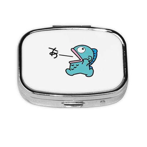 はんぎょどん ピルケース 携帯用 薬ケース おしゃれ かわいい ピルケース 小型 長方形 くすりいれケース 小さい 持ち運びやすい 薬ポーチ 軽量 耐久性 飲み忘れ防止 携帯型 コンパクト